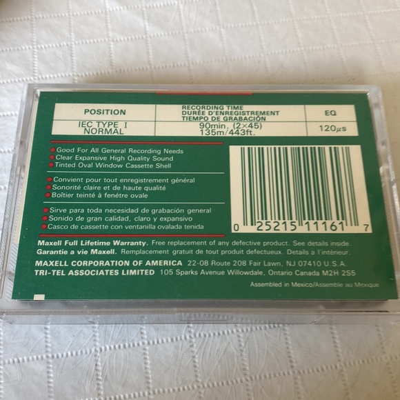 NWOT Lot of 10 VTG Maxell Blank Audio Cassette Tapes UR-90 Normal Bias - Picture 11 of 11